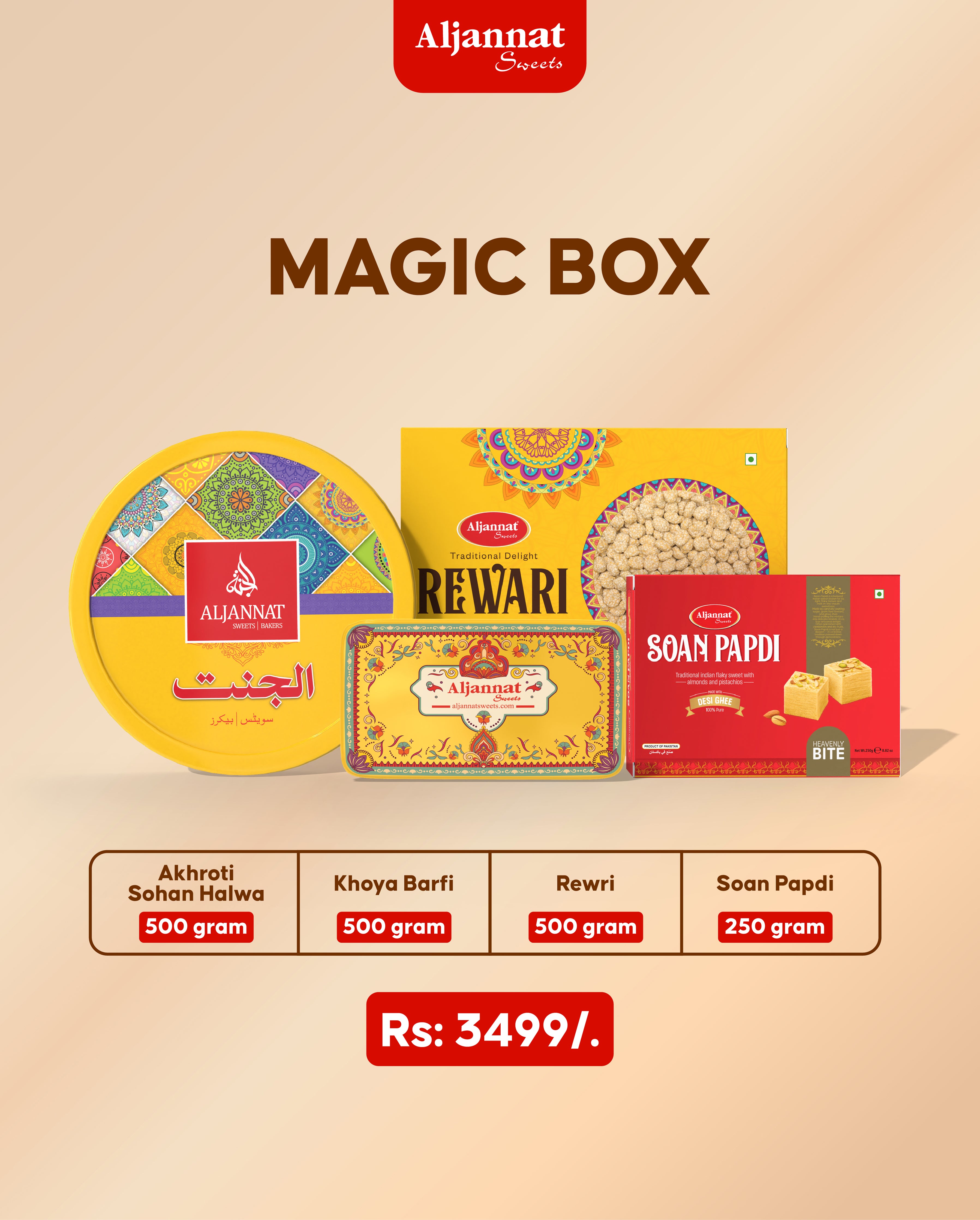 Sohan Halwa | Barfi | Soan Papdi | Rewri (Magic Box)